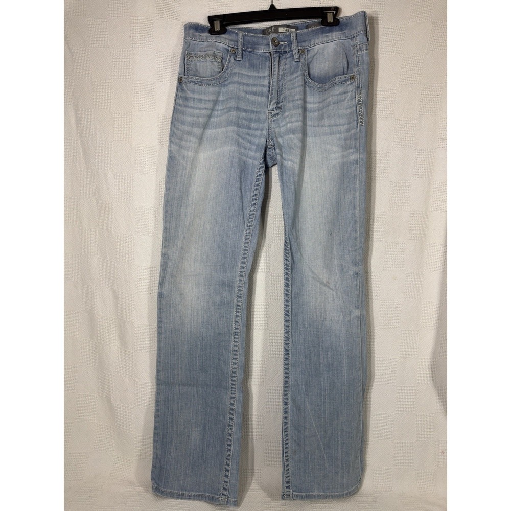 BKE Jake Men's Light Blue Denim Jeans‎ Bootleg Size 32L